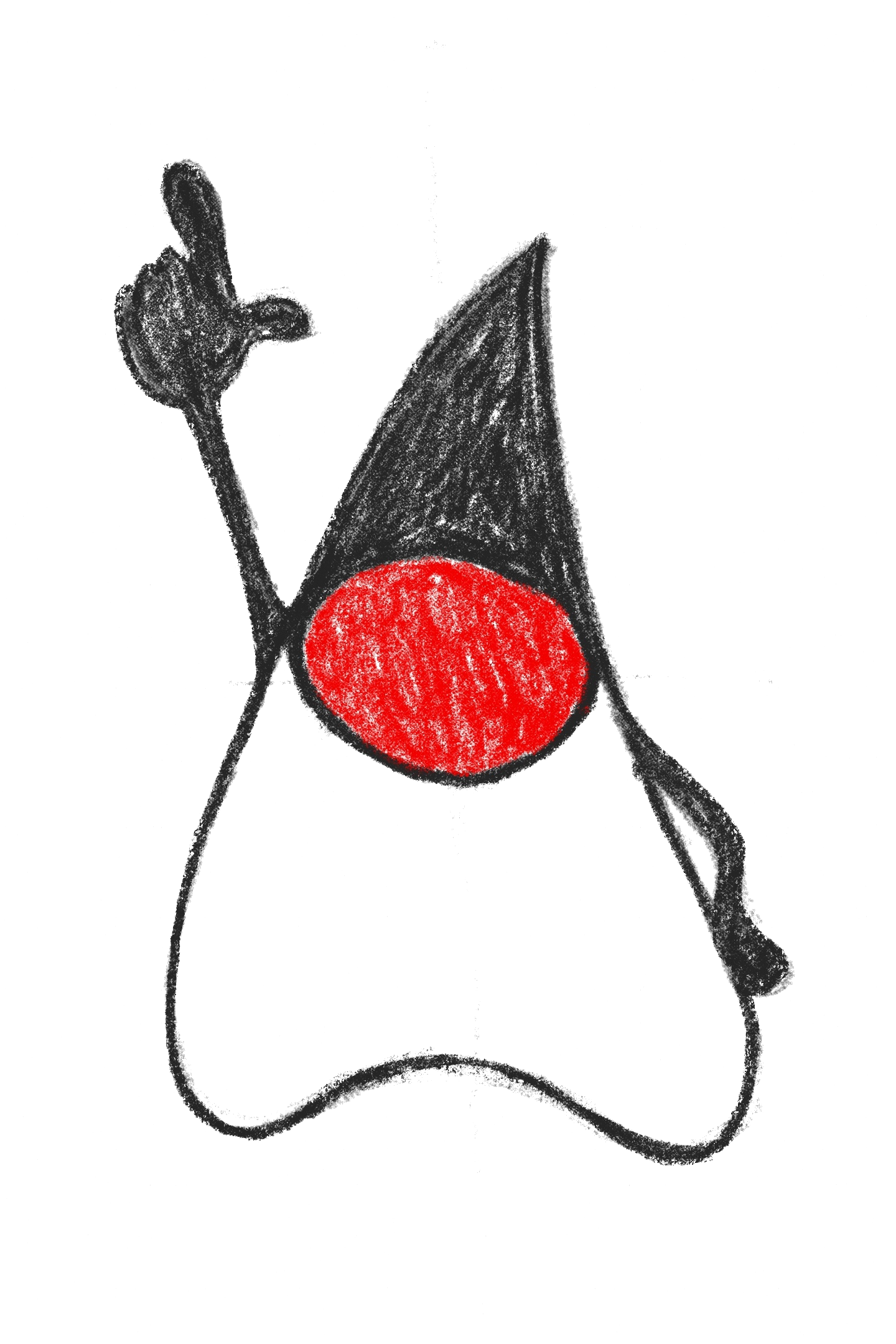 A drawing of Duke (the mascot of the Java
                              programming language) raising one hand.